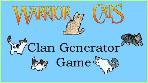 clan generator warrior cats|warrior cats build your own clan.